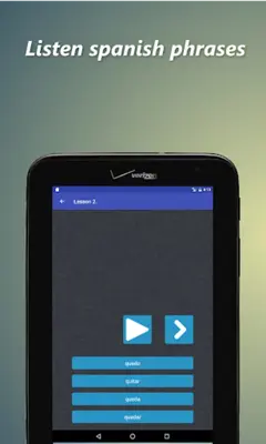 Spanish speaking practice android App screenshot 1